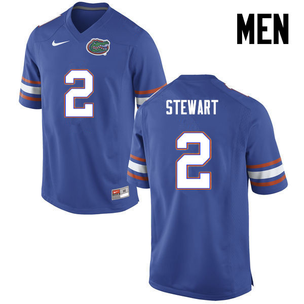 Men Florida Gators #2 Brad Stewart College Football Jerseys-Blue - Click Image to Close